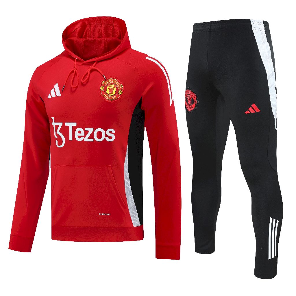 Manchester United 24/25 Winter Hoodie Training Tracksuit Red