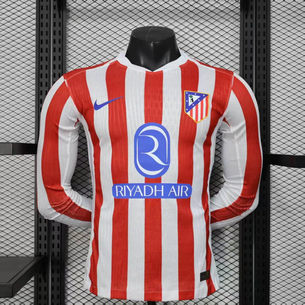 Atletico Madrid Player 25/26 Home Jersey - Long Sleeve