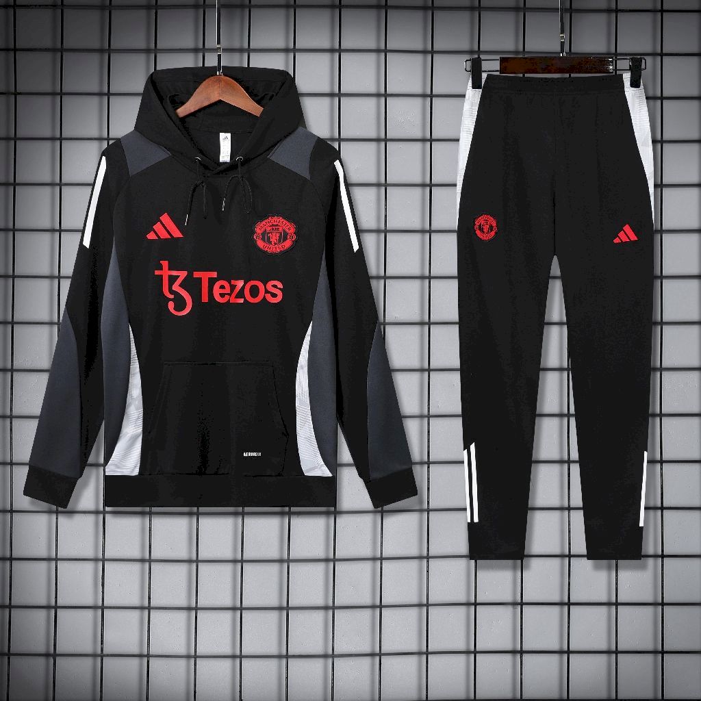 Manchester United 24/25 Warm Winter Hoodie Training Sweatshirt Suit