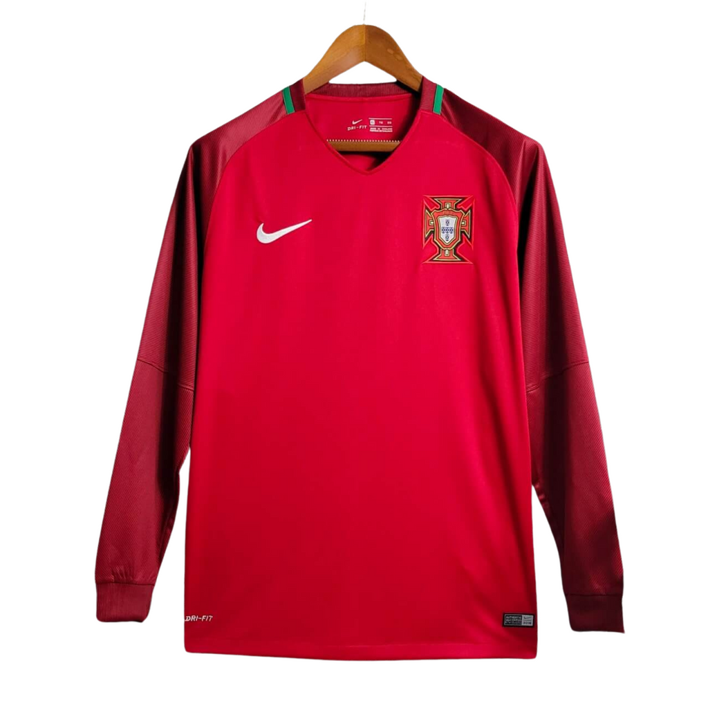 Portugal Retro 2016 Home Jersey - Long Sleeve