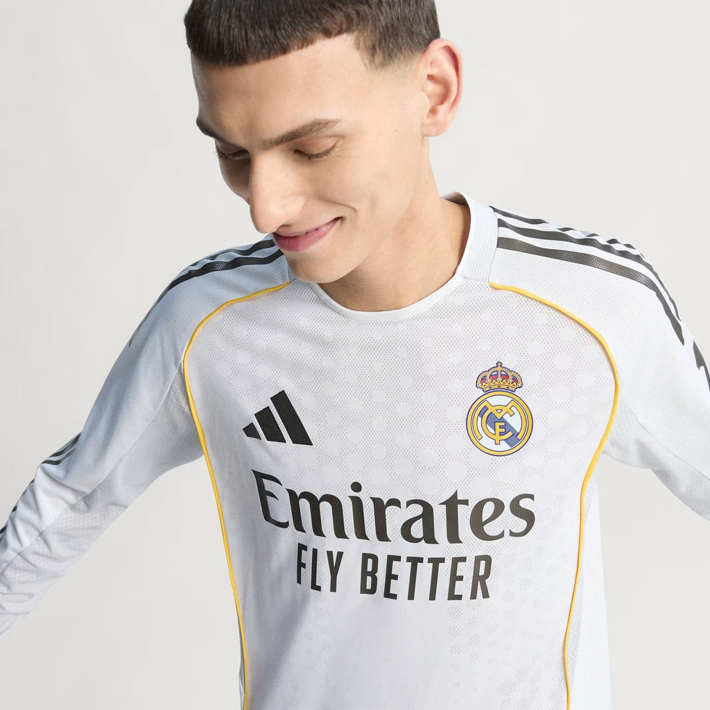 Real Madrid Home Long Sleeve Player Jersey 25/26