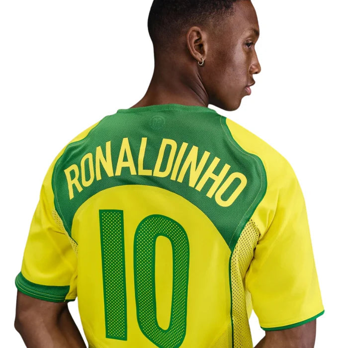 Brazil Retro 2004 Home Jersey - Ronaldinho #10