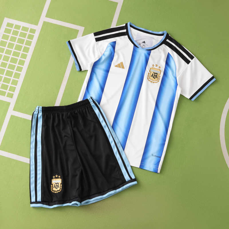 Kit Kids Argentina World Cup 2026 Home Jersey