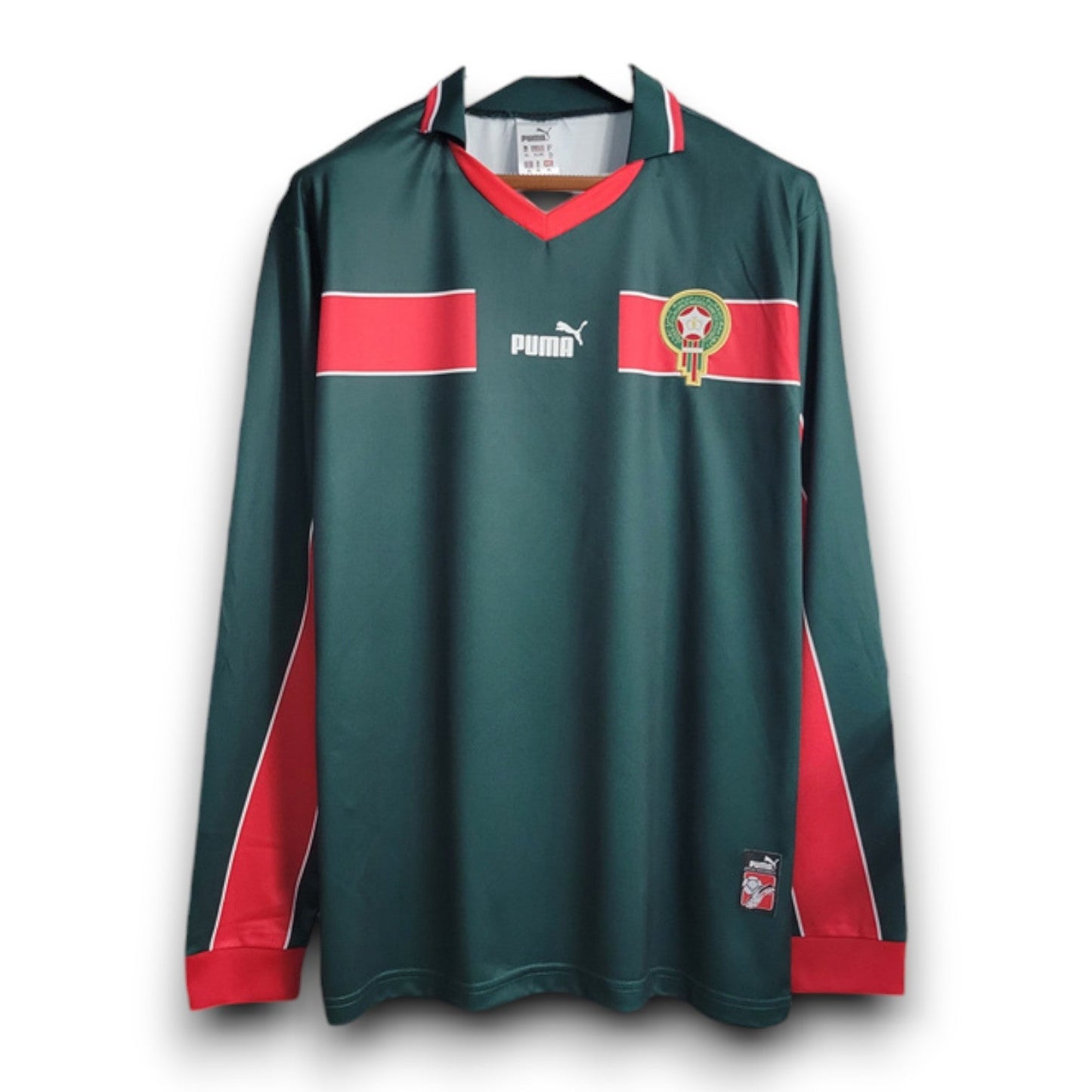 Morocco Retro 1998 Away Green Jersey - Long Sleeve