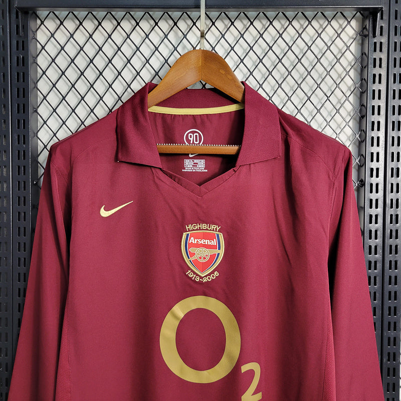 Arsenal Home Jersey 2005/06 Retro Long Sleeve