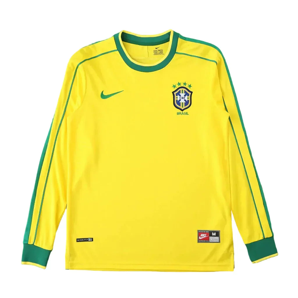 Brazil Retro 1998 Home Jersey - Long Sleeve