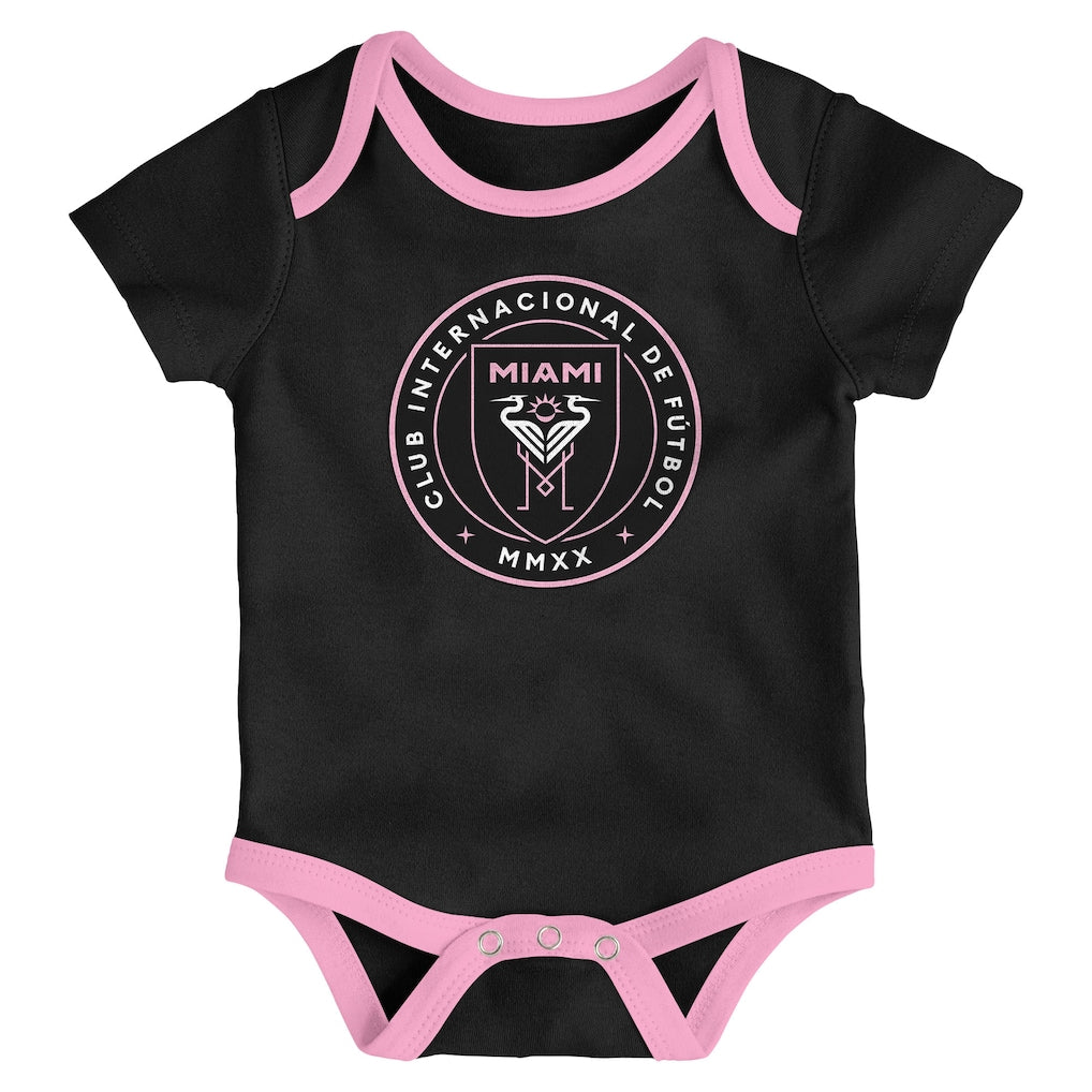 Newborn Inter Miami 3-Pack Bodysuit Set