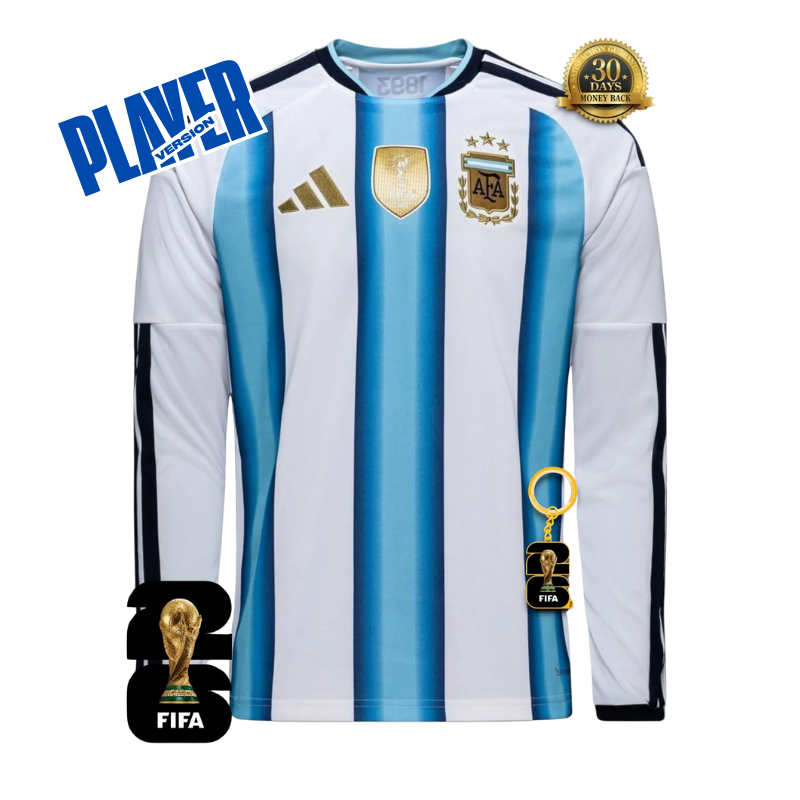 Argentina World Cup 2026 Home Jersey Player Version - Long Sleeve